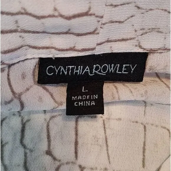 Cynthia Rowley Snake Skin Print Sleeveless Blouse Tank Large - Picture 5 of 5